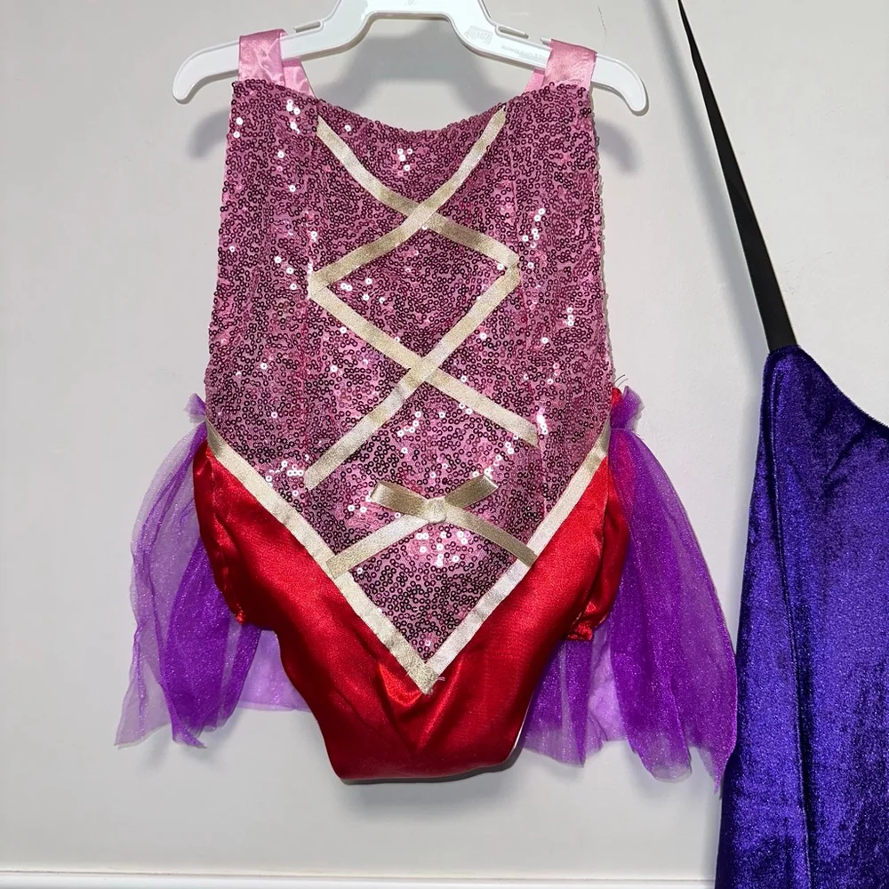 IBTOM CASTLE Toddler Girls 80 Sanderson Sisters Costume Witch Sequin Romper New